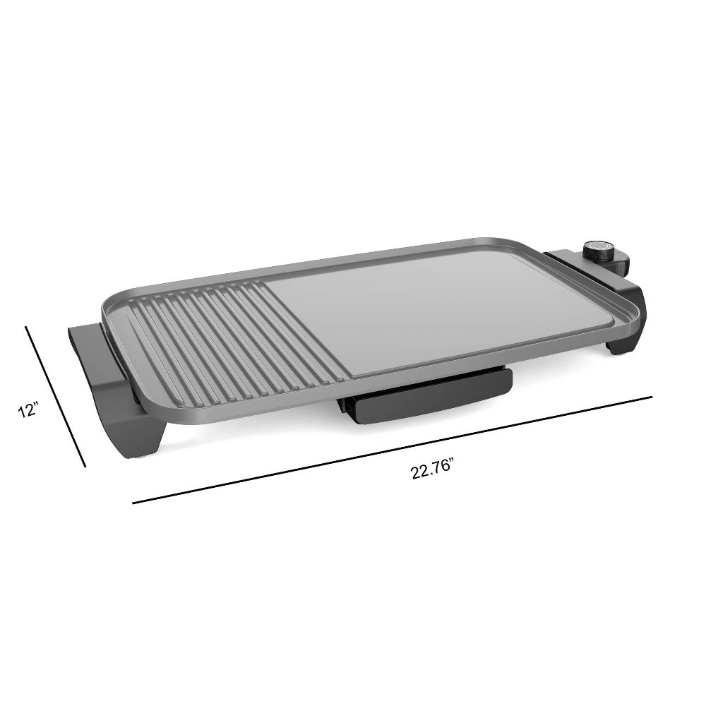12"x20" Electric Ceramic Griddle with Nonstick Surface, 1500 Watts