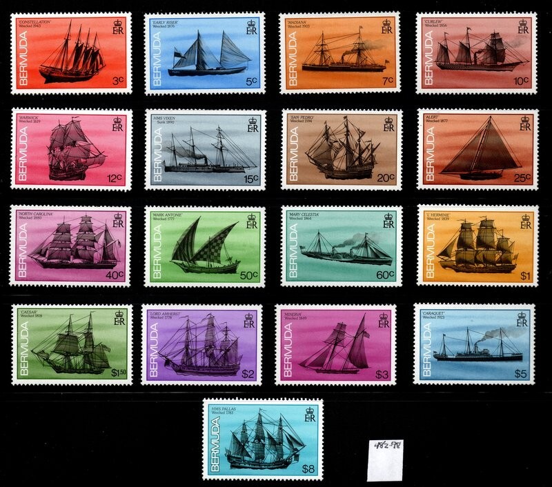 BERMUDA 482-498 MNH NICE SET, FREE SHIP USA