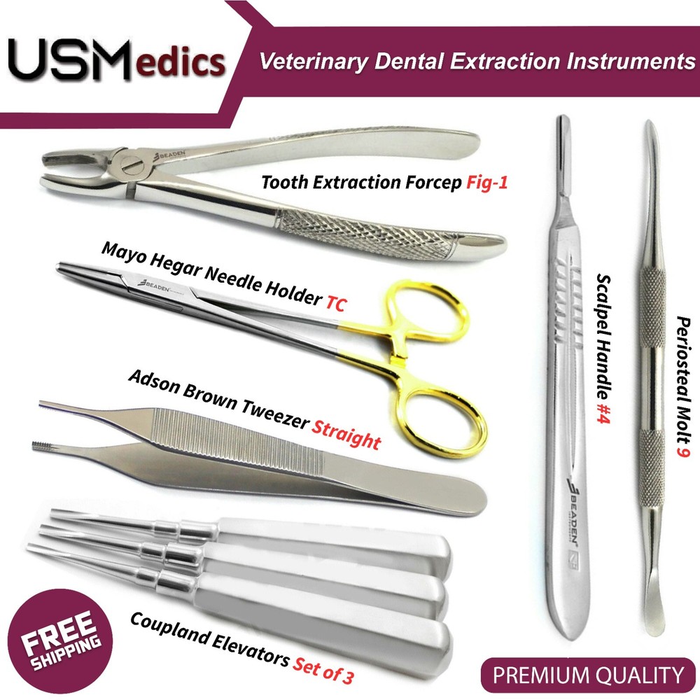 Veterinary Tooth Extracting Forceps Dental Extraction Instruments NEW BEADEN®