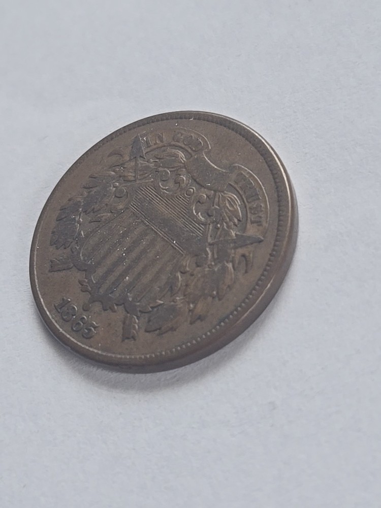 1865 Two Cent Piece Very Fine VF #1501