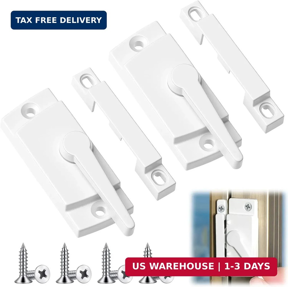 2 Pcs Window Sash Locks - Zinc Alloy Window Latch Replacement - Windows Locks fo