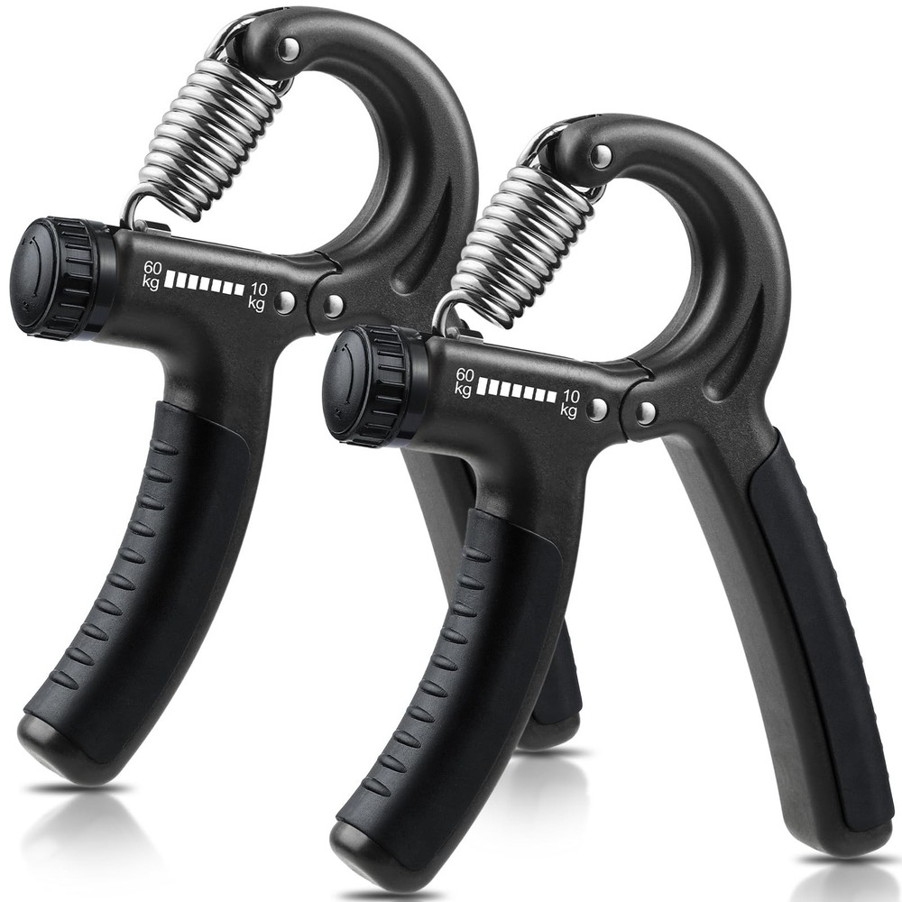 Grip Strength Trainer 2 Pack Adjustable 22-132LB Non-Slip Hand Exerciser Rehab