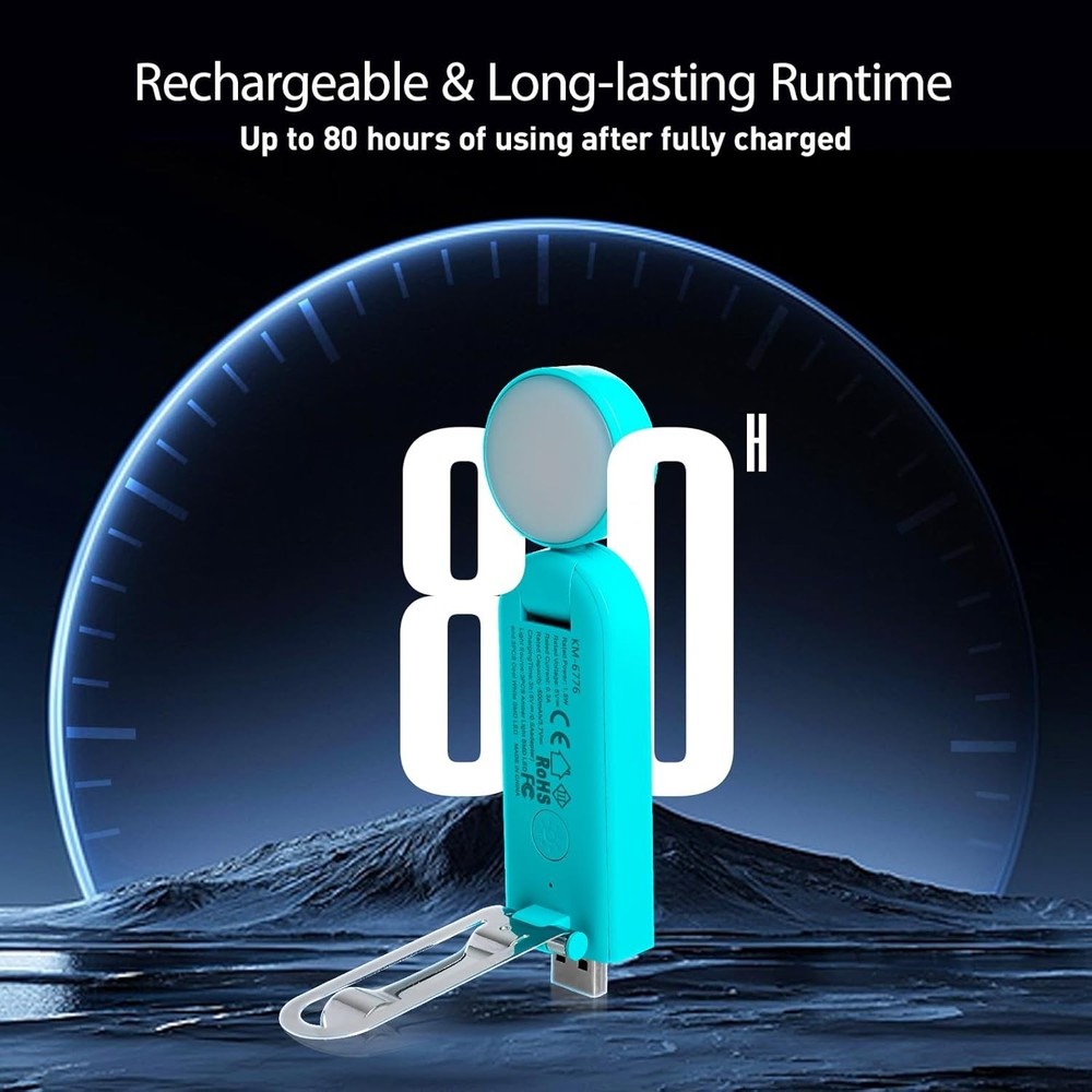 VAVOFO USB Rechargeable Book Light, Amber Blue Light Blocking