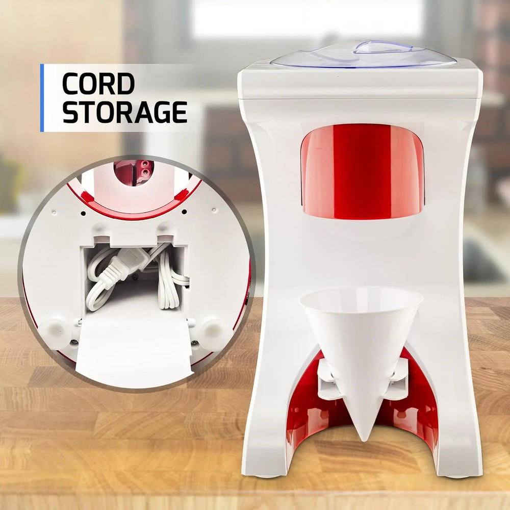 OVENTE Shaved Ice Snow Cone Machine with Reusable Plastic Cup