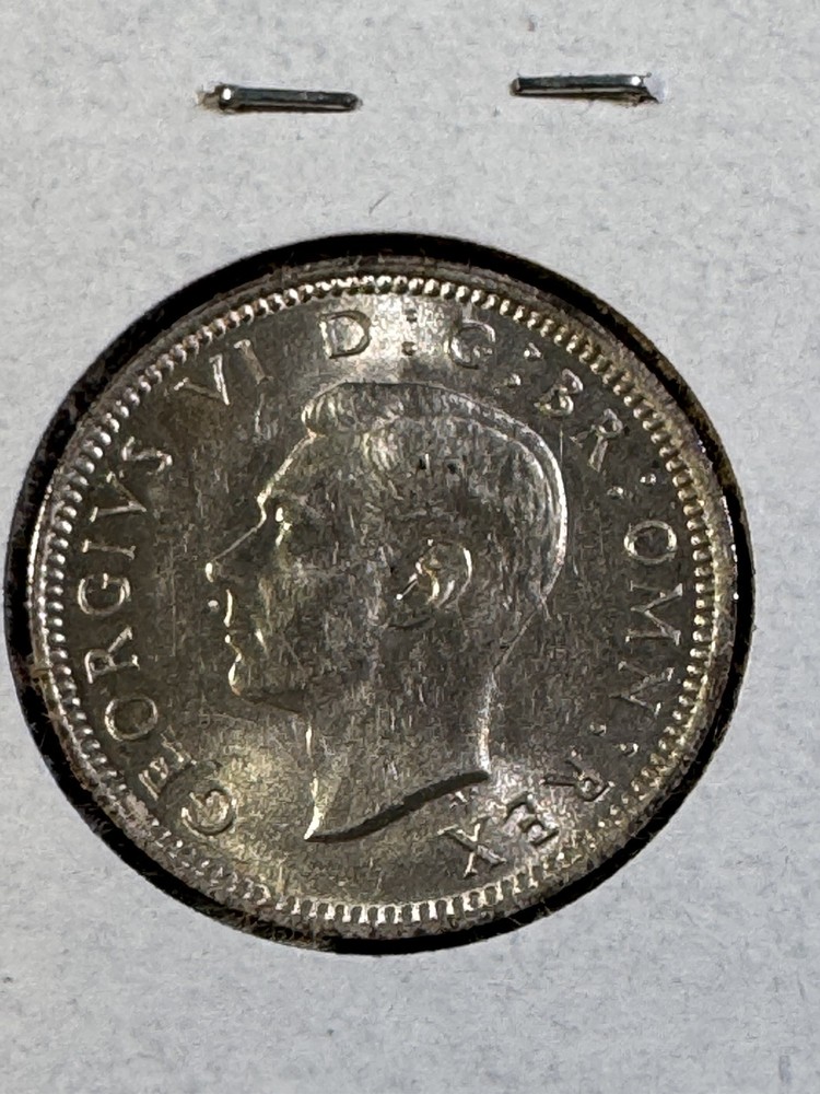 1943 Great Britain Silver 6 Pence