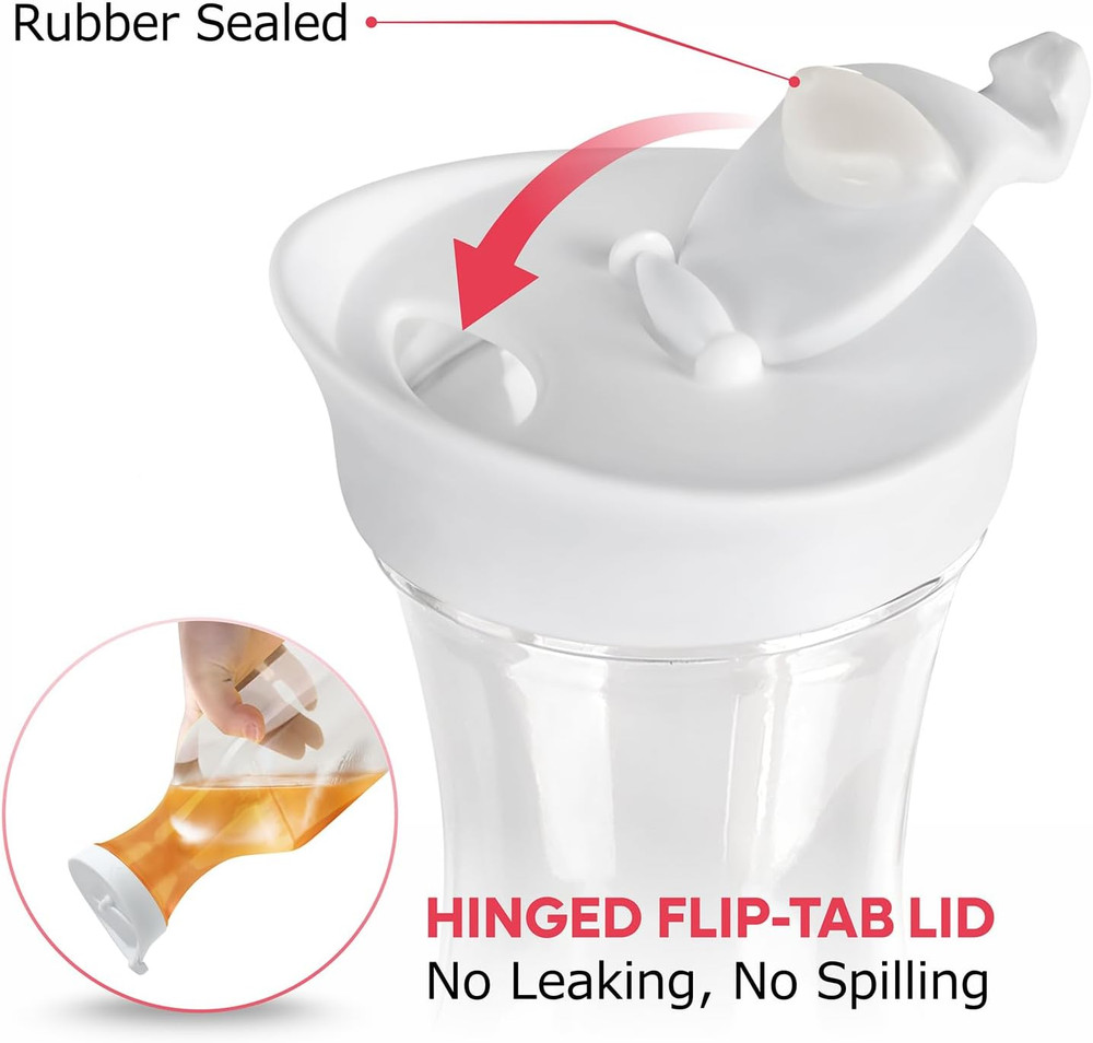 [50 Oz - 2 Pack] Plastic Carafe with Lid, Large Capacity Square Base - Clear Pit