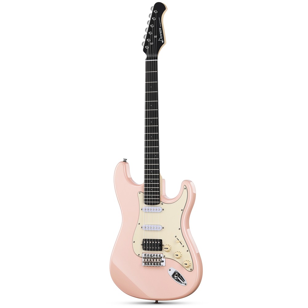 Donner Blossom Pink Electric Guitar DST-200 Single Coil Split Solid Body Kit