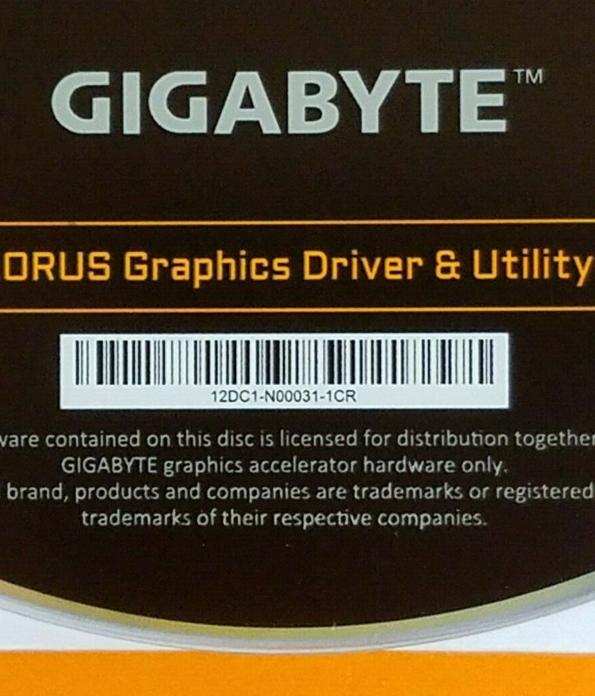 ⭐️⭐️⭐️⭐️⭐️ Gigabyte AORUS Graphics Driver & Utility Disc Installation DVD