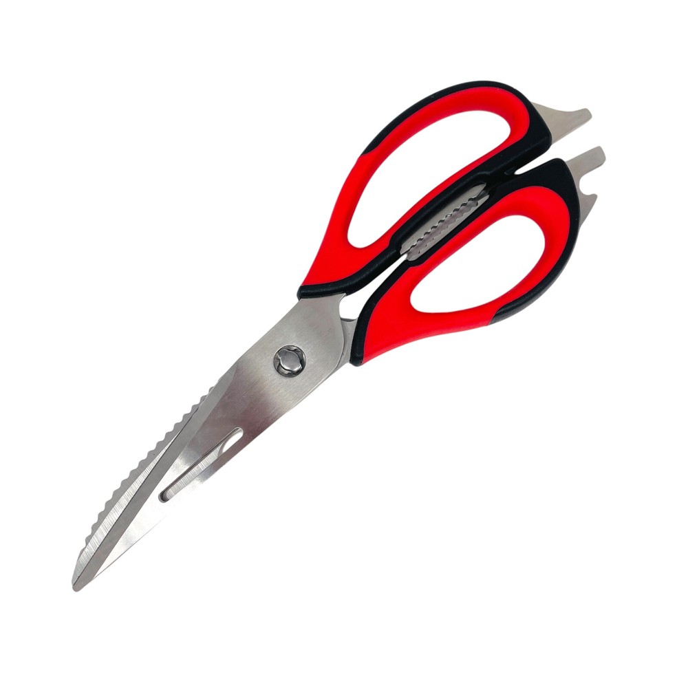 Kitchen Scissors Multi Functions Stainless Steel Shears, Red