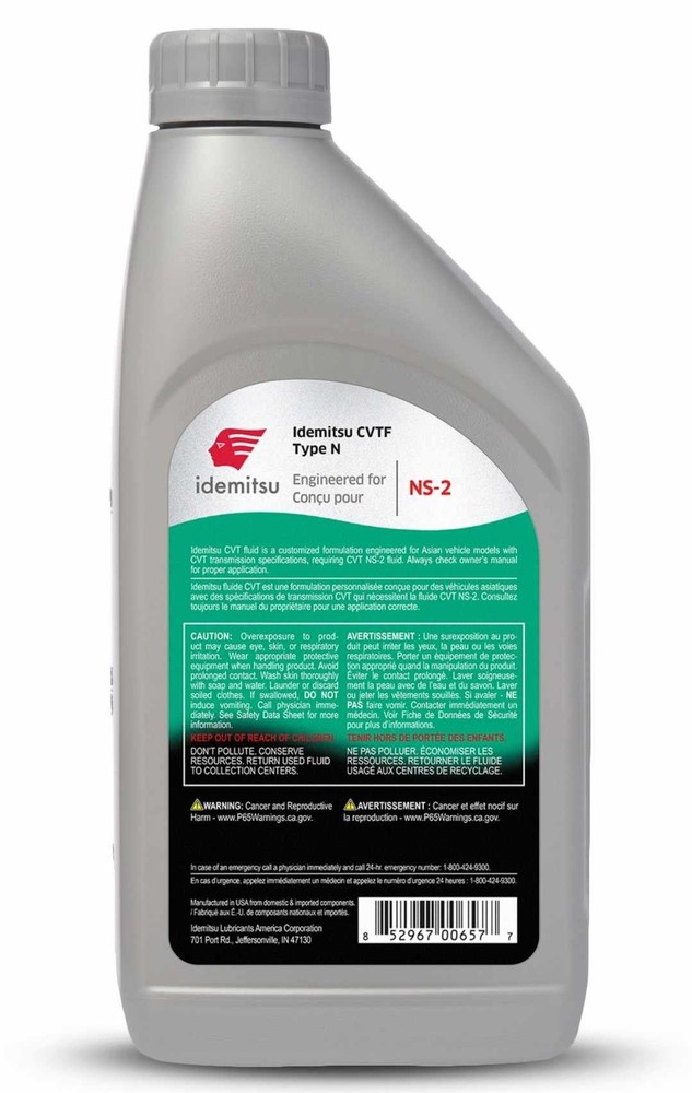 Idemitsu Continuously Variable Transmission NS-2 CVT Fluid 6 Quart For Nissan