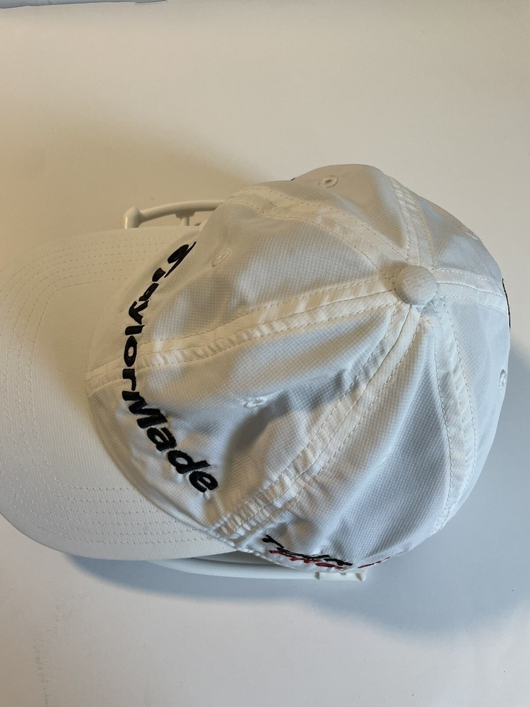 Taylormade Golf SLDR Tour Preferred White Adjustable Strapback Hat Hook & Loop