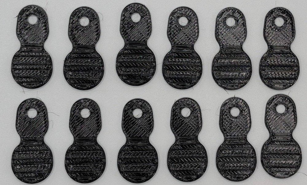 Dillon Locator Pin Tabs, Flexible, Not Brittle, 12 Pack, (Black)