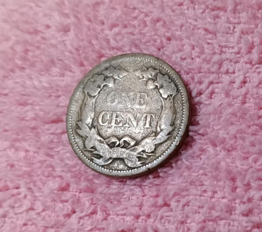 1858, Large Letters, Flying Eagle cent