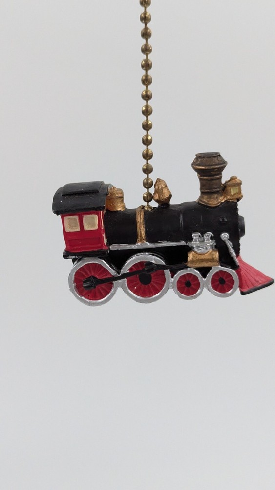 Train Locomotive Ceiling Fan Light Pull Set of 3 - as is