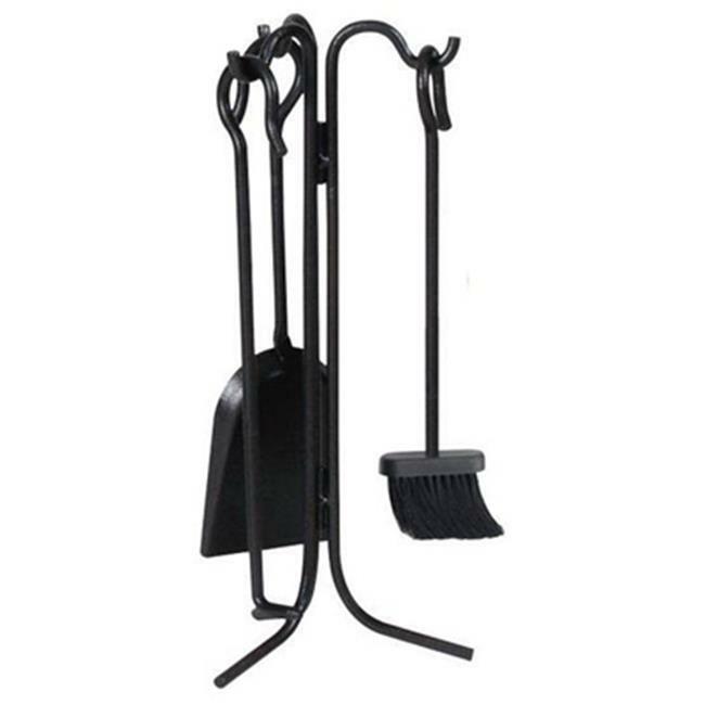 Panacea 15041 Black Fireplace Tool Set- 4 Piece