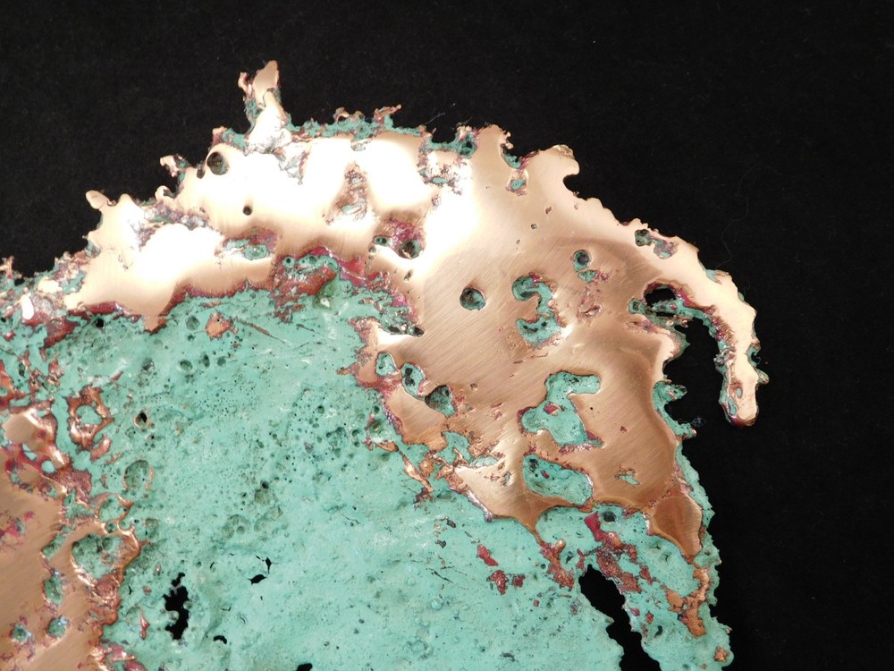 Big! Bright Solid COPPER SPLASH Art Sculpture 267gr