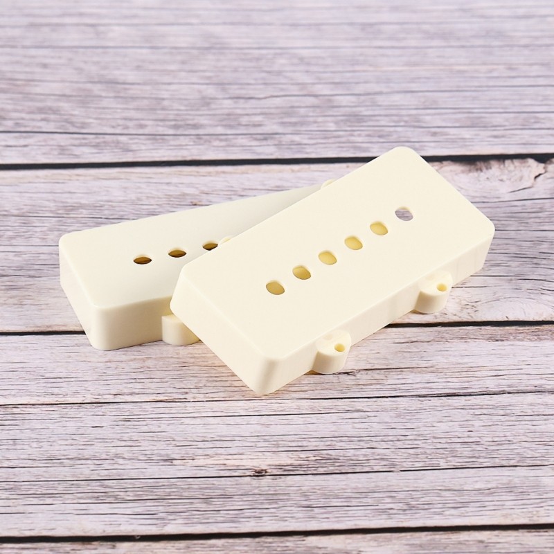 Quality Plastic Guitar Pickup Covers in Aged White Finish for Seamlessly Replace