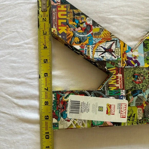 Marvel Comic Book Letter K Decor Solid Wood Classic Comic Collage Overlay