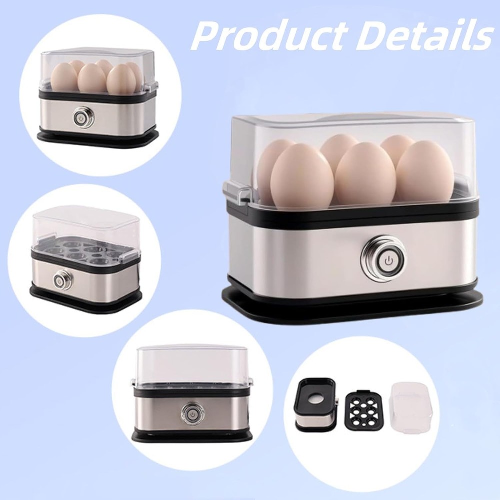 Smart Egg Cooker with Auto Shut,Multi-function Rapid Eggs Cooker Electric Cooker