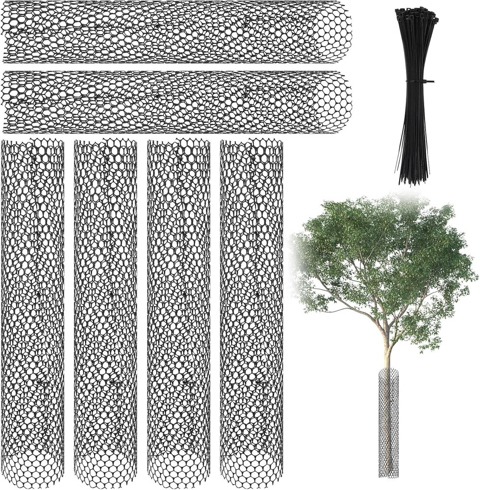 6PCS 54 Inch Mesh Tree Guards Tree Trunk Protector, Mesh Trees Bark Protector...