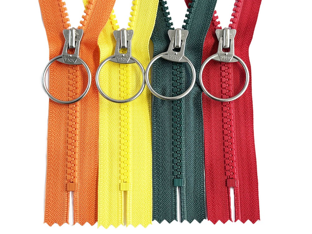 2pcs YKK #5 5" - 14" Molded Plastic Zipper U TYPE RING (30mm) Pull Closed-End