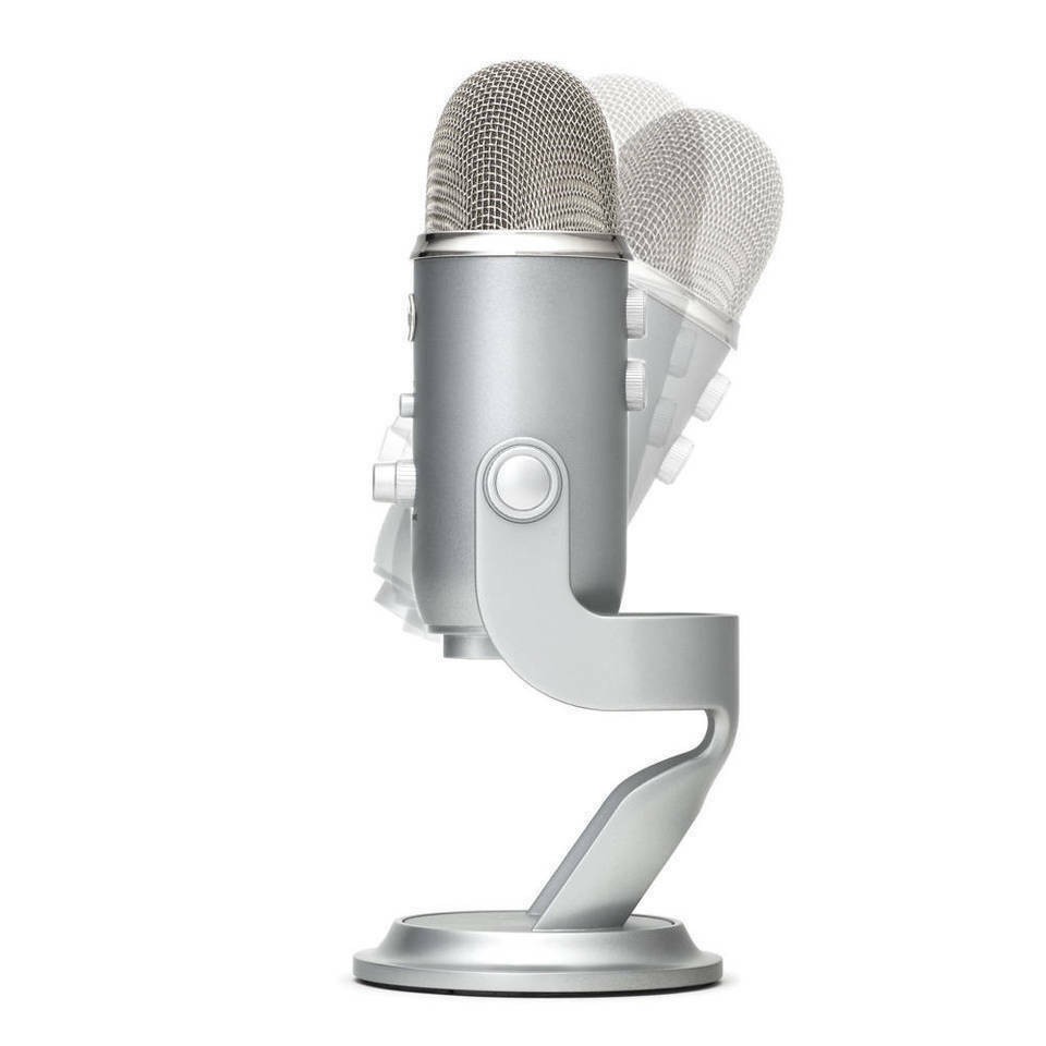 Blue Microphones Yeti USB Microphone Silver Bundle Pop Filter