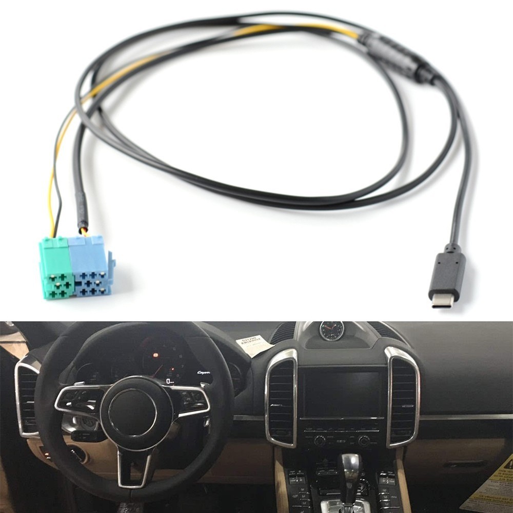 For BECKER Audio CD Player TYPEC Audio Input Cable AUX Audio+Charging Cable