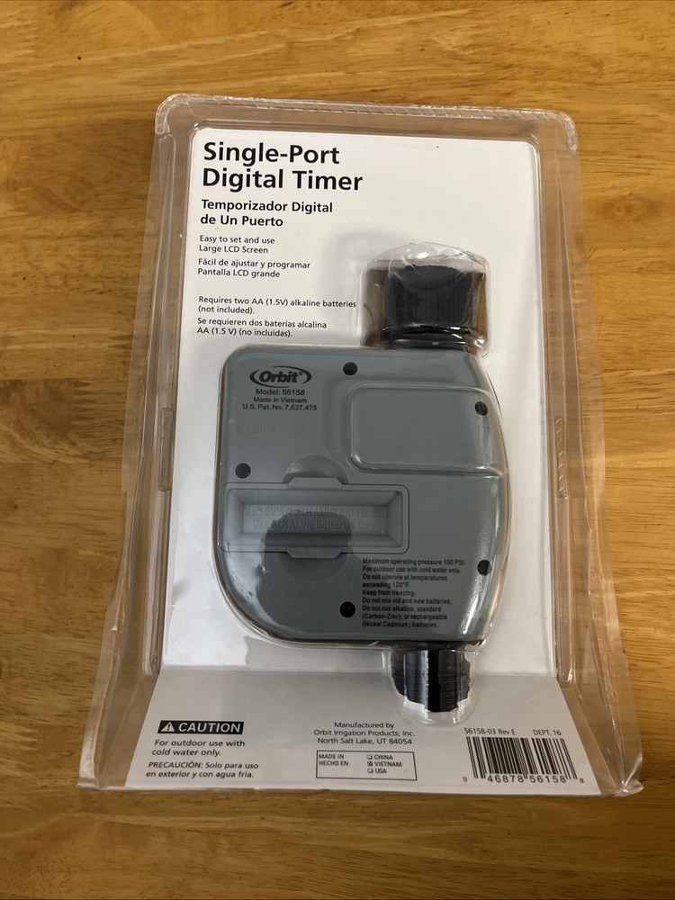 Orbit Single Port Digital Timer Model 56158, New