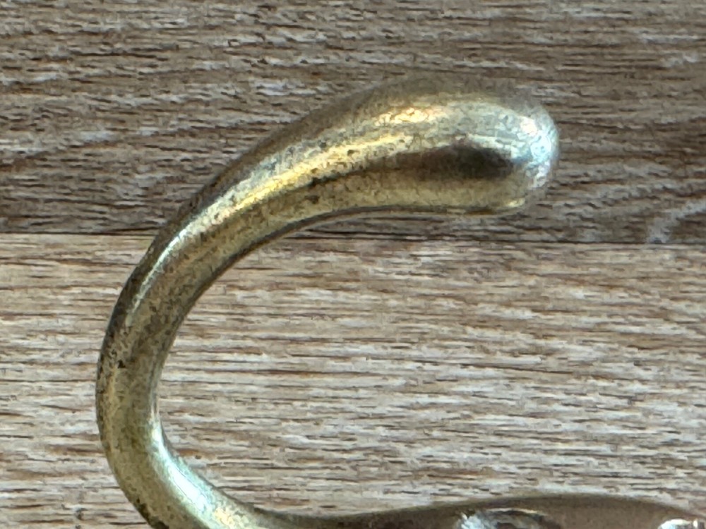 VINTAGE BRASS COAT HOOK RECLAIMED