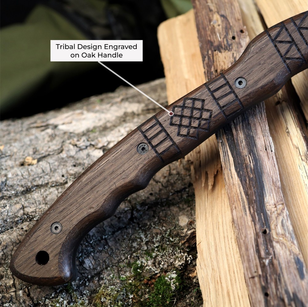 Tomahawk Axe Throwing Hatchet Tactical Tool with Oak wood Handle Optional Sheath