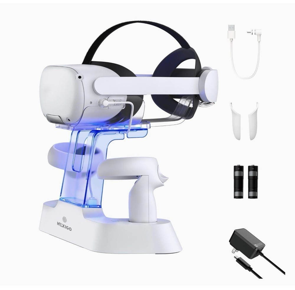 NexiGo S20 Enhanced Charging Dock for Meta Oculus Quest 2 Headset Controller