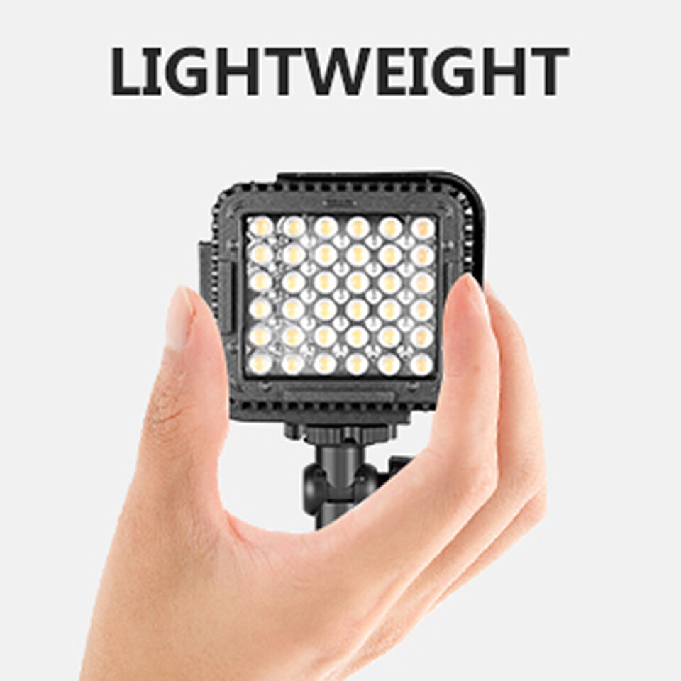 Neewer 3-Way 36 LED Light Panel USB-powered Dimmable On-camera Light
