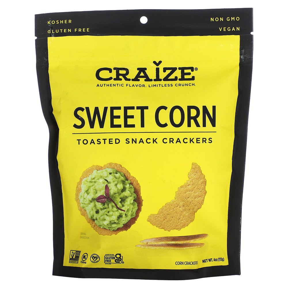 Toasted Snack Crackers, Sweet Corn, 4 oz (113 g)