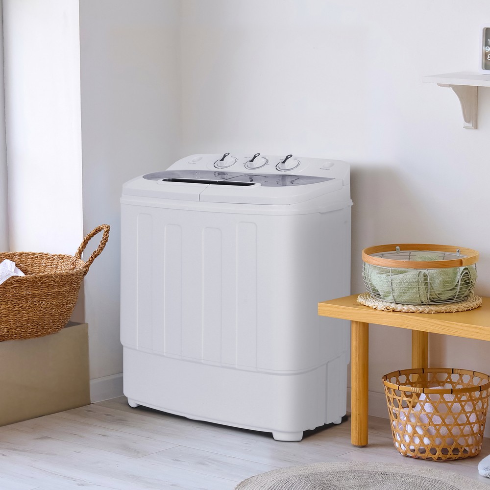 Compact Twin Tub Washing Machine Fast Dryer & Efficient Spin Washer Top Load