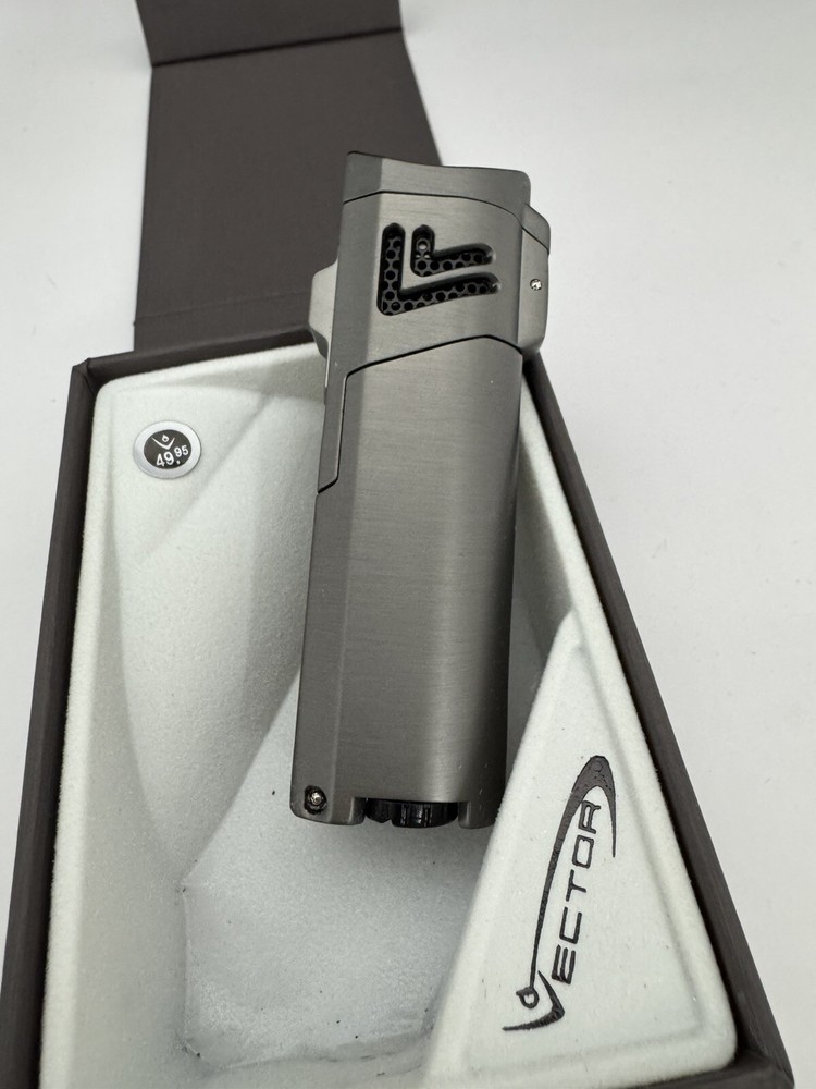 Vector Caliper - Single Large Jet Flame Torch Lighter - Gunmetal - New