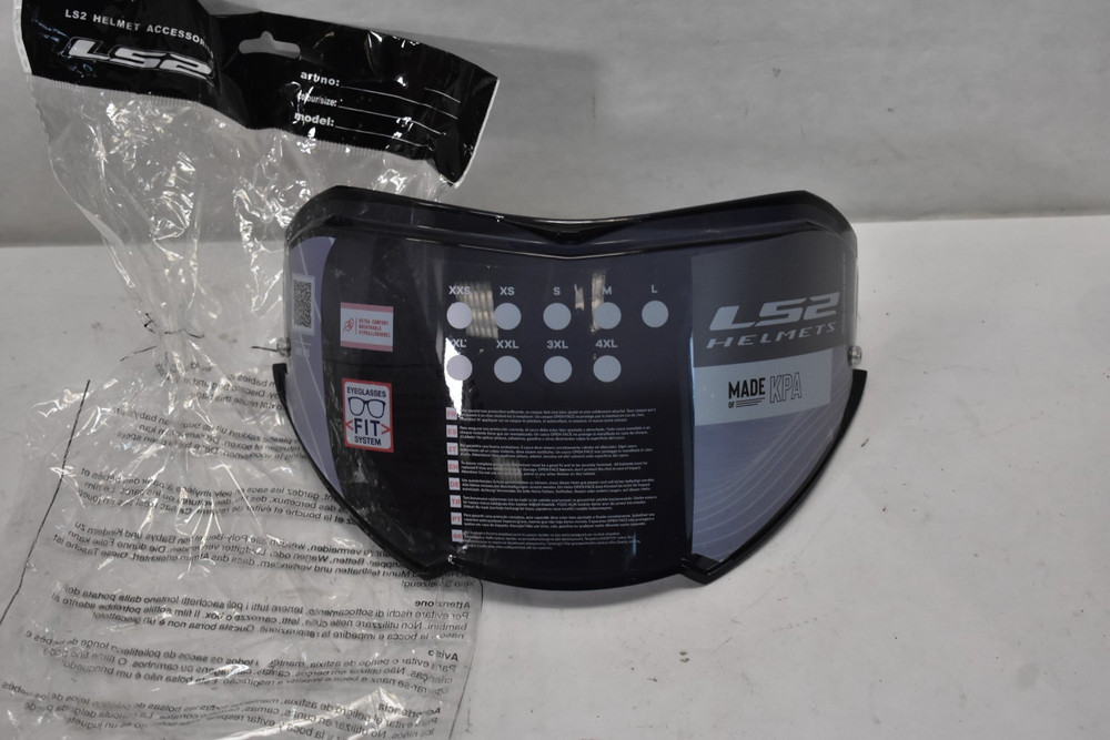 LS2 Helmets Visor Replacement Dark Smoke Replacement 9-1/2" Long x 5-1/2" Wide