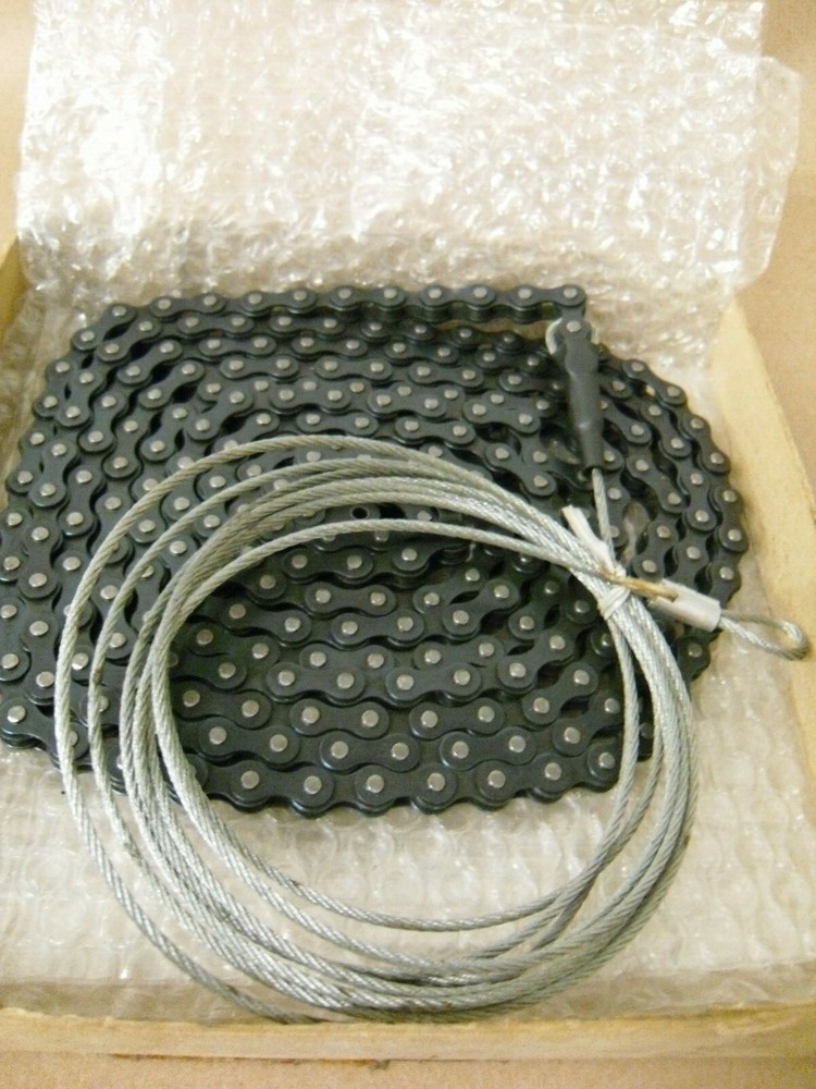 #41 RIVETED ROLLER CHAIN WITH CABLE 9 FEET 10" LENGTH CABLE 114" LONG