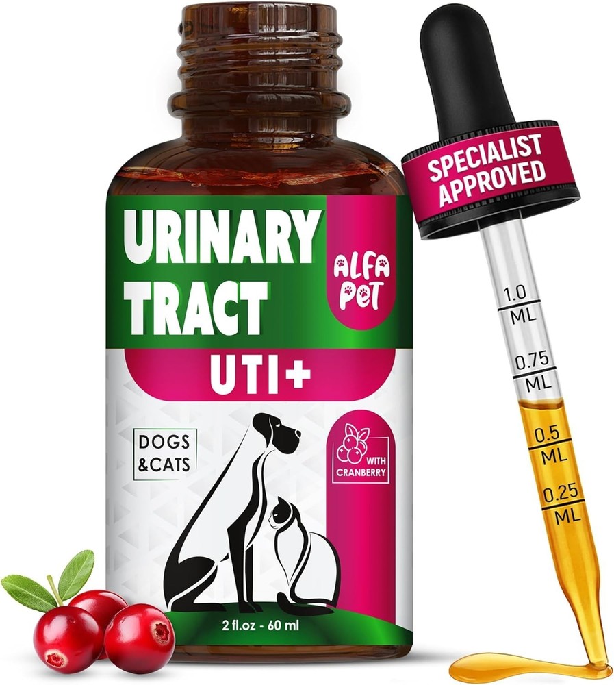 Natural Cranberry UTI Support Drops for Pets – Easy & Effective 2 Oz Formula