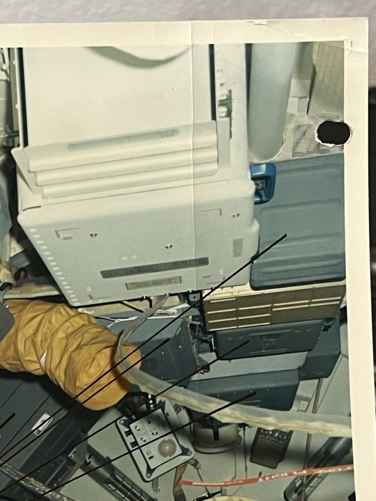 2 NASA Vintage Skylab Construction Bendix Console Kodak Photo Original