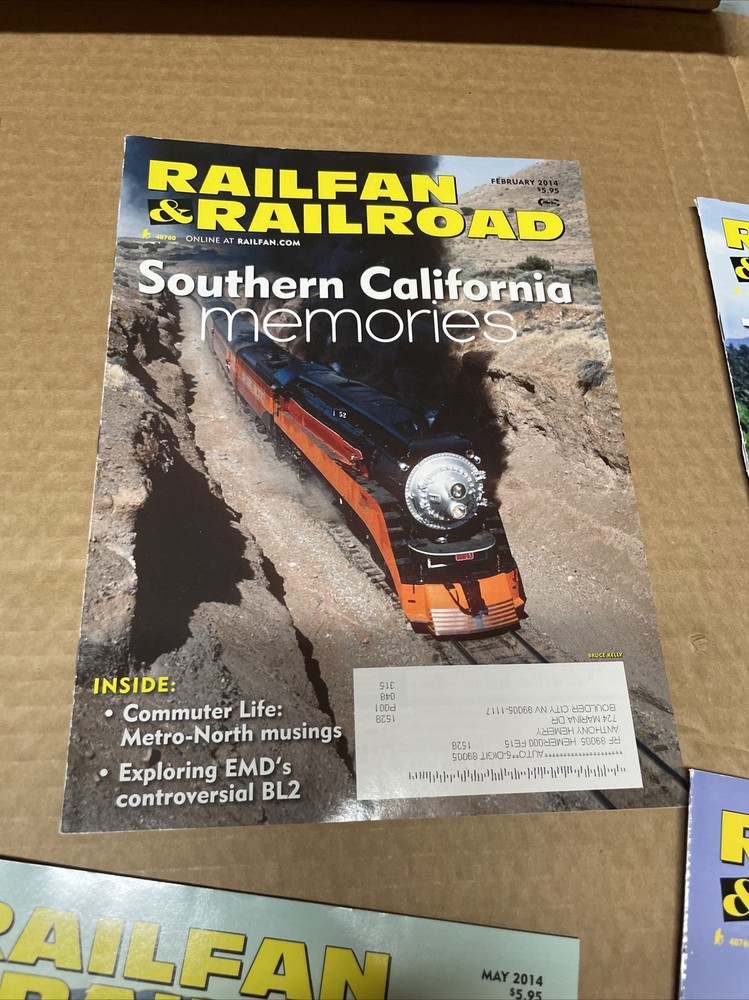 8 issues -Year 2014 RAILFAN & RAILROAD magazines Volume 33 issues 1-12