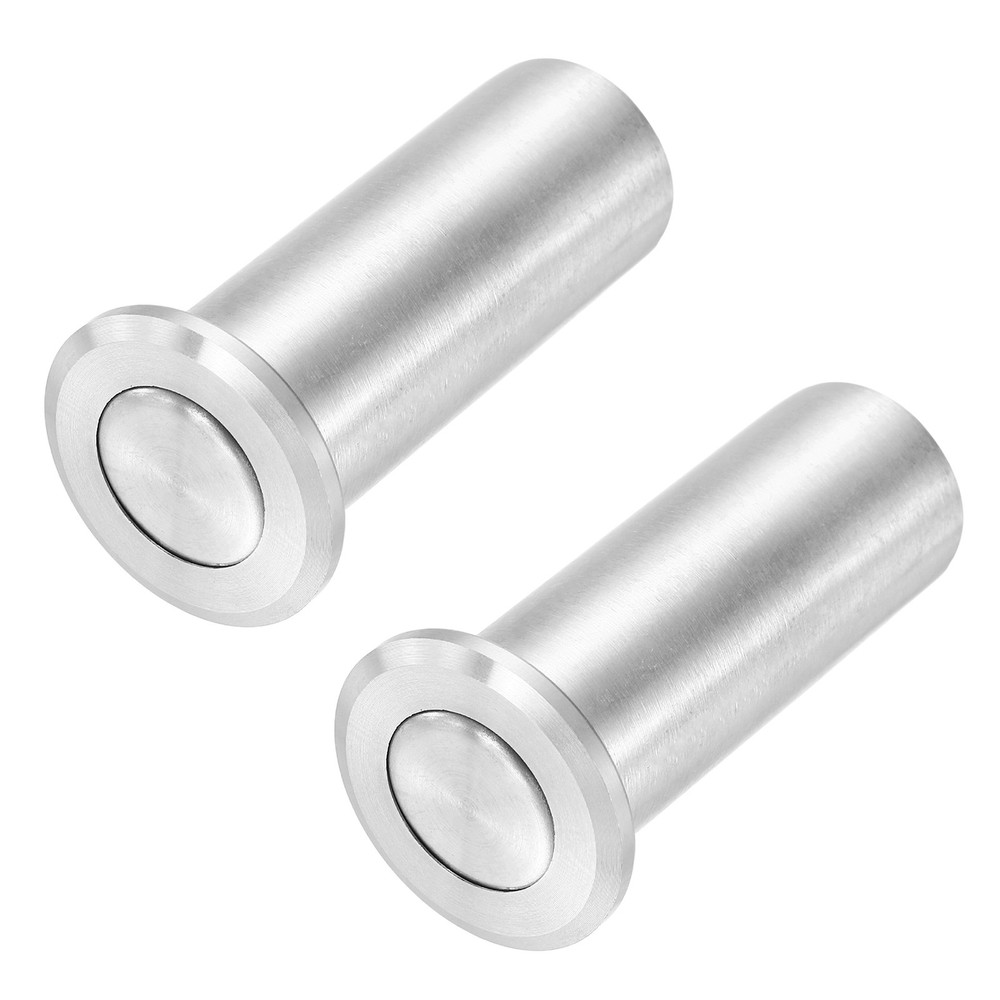 2PCS 0.67" Long Door Latch Dust Protector, DustProof Sliding Lock Insert, Silver