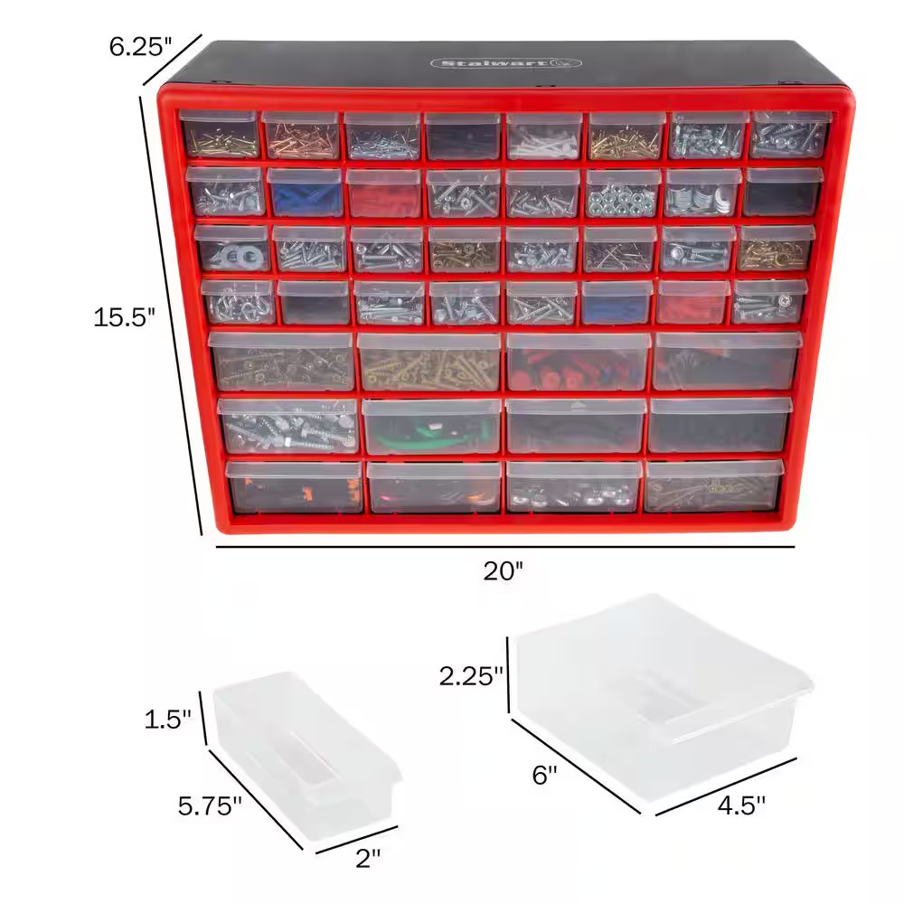 44-Compartment Small Parts Organizer
