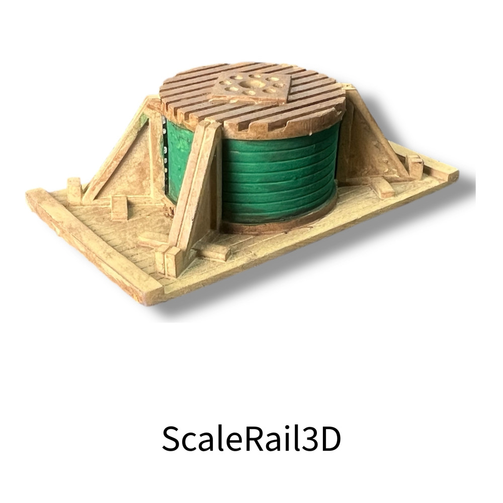 N Scale Cable Drum On Pallet -  Car Load (3)