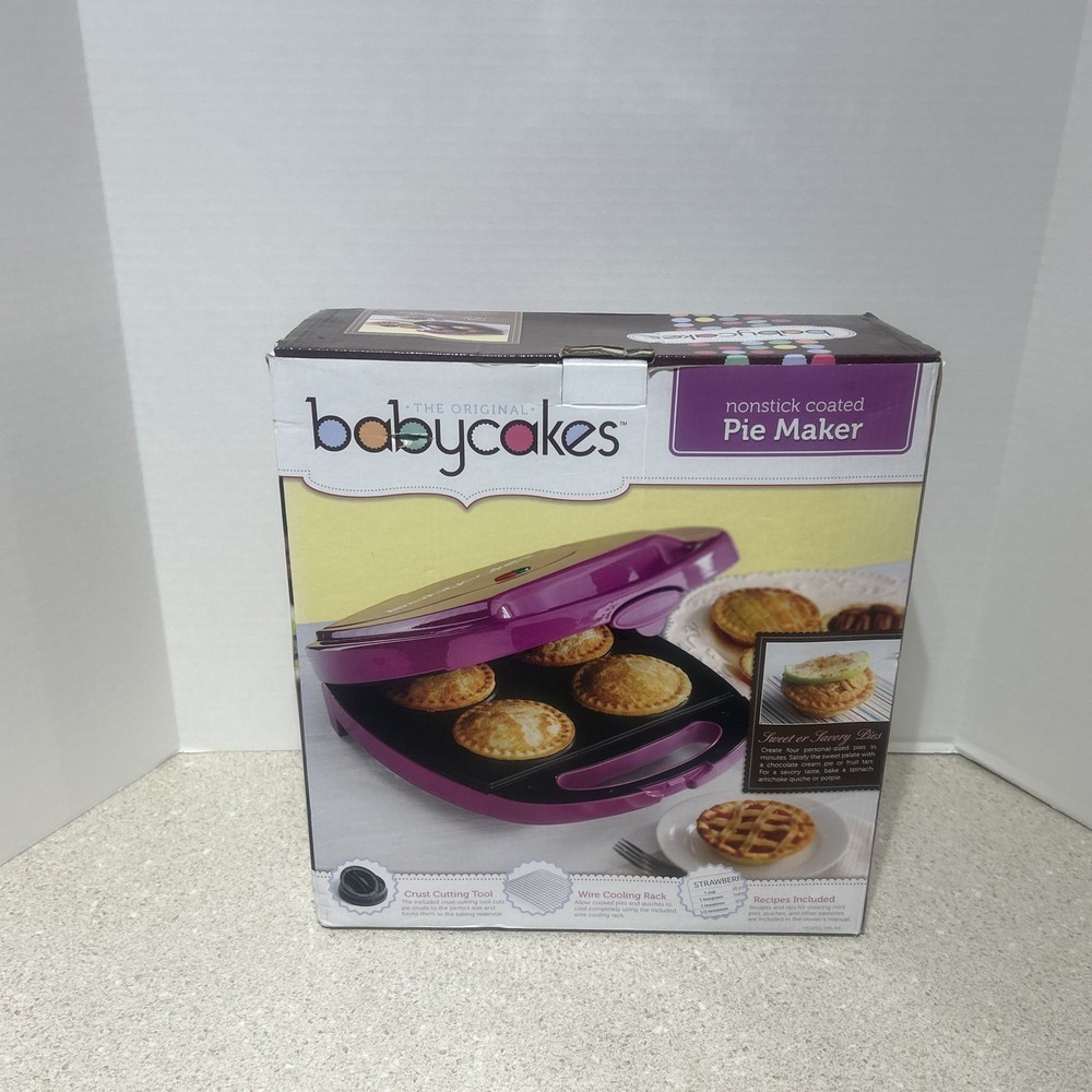 The Original BabyCakes Pie Maker (Nonstick) Include Cut Tool, Rack, Recipes