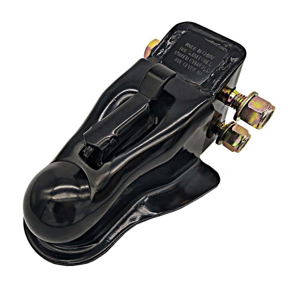 Adjustable Trailer Coupler 2 in 8000LBS Capacity,Channel-Mount Coupler Black