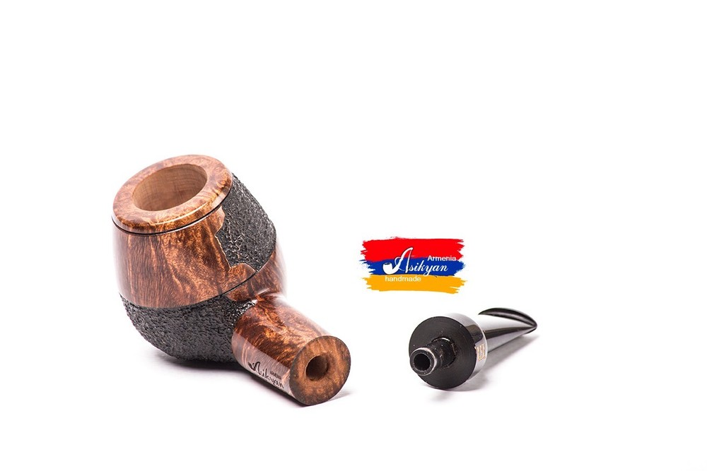 Asikyan Pipe #414/24 Brandy Smooth\Rusticated Hand Made