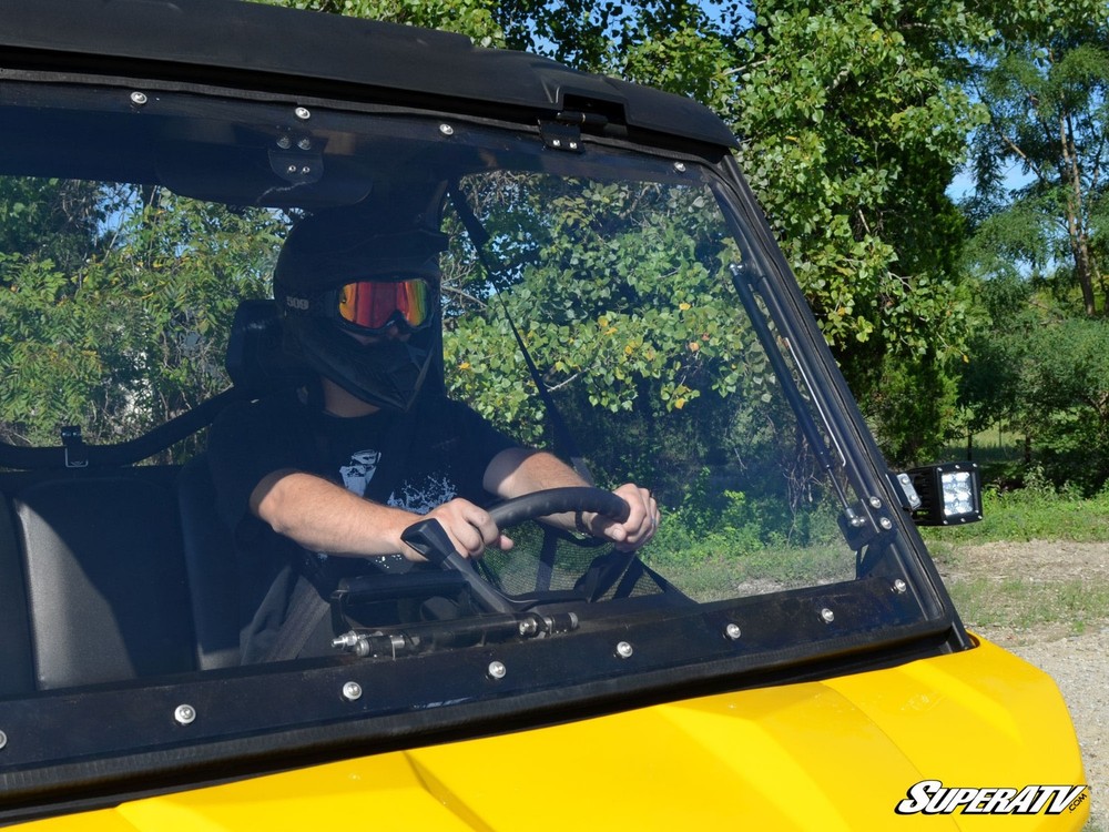 SuperATV Scratch Resistant Flip Windshield for Can-Am Defender (2016+)