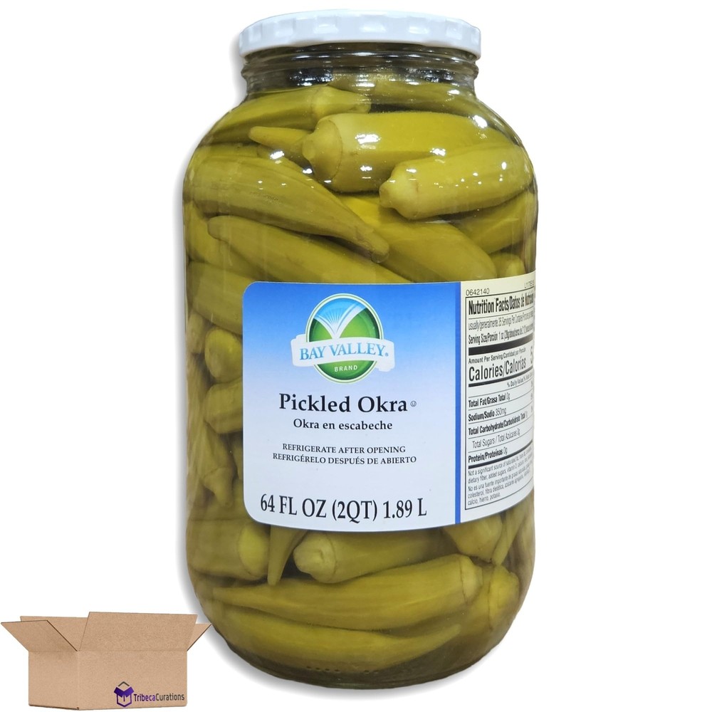 Pickled Whole Okra Value Pack | 64 Fl Oz Bulk Jar