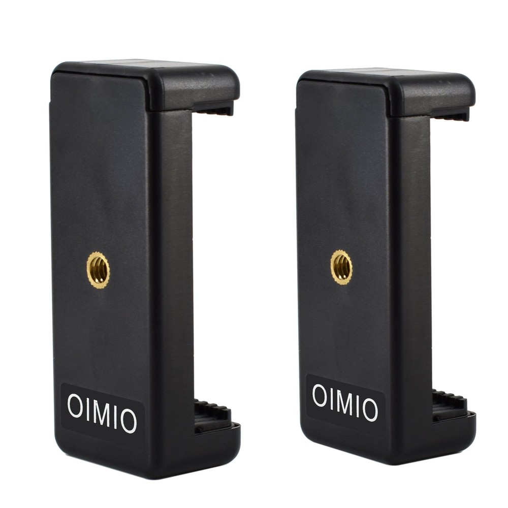 Universal Cell Phone Tripod Mount Adapter, OIMIO longer, 2pack black