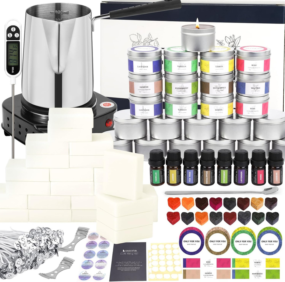 candle Making Kit,Candle Making Kit with Wax Melter, Complete Candle Making Kit